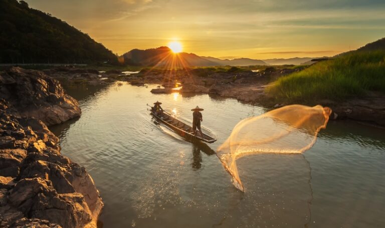 Lao Fisherman, Laos Food